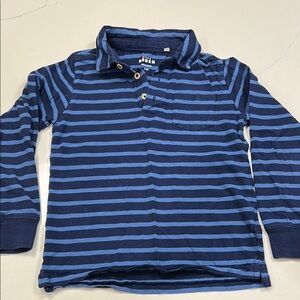 Boden Blue Striped Polo Shirt